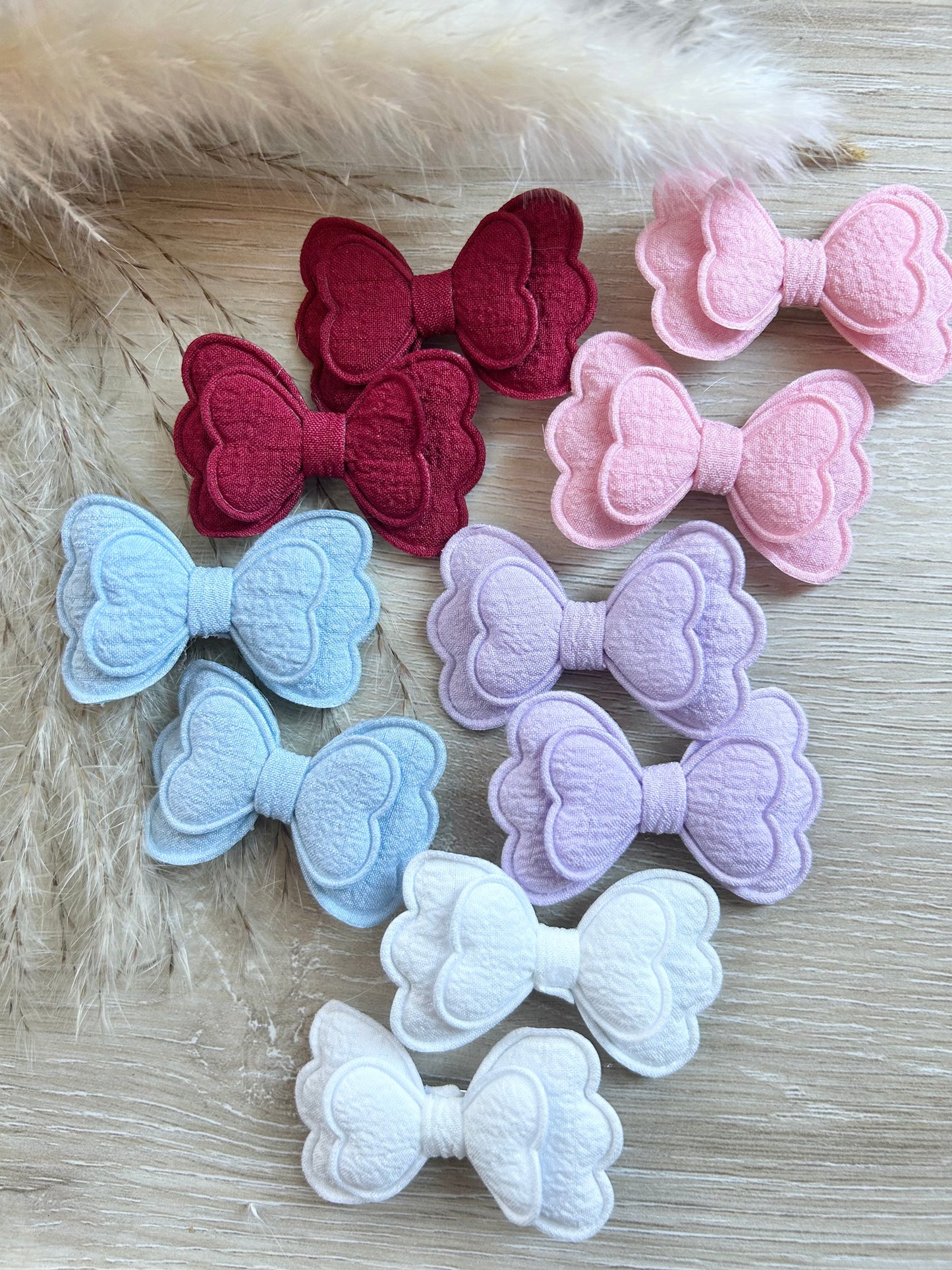 Double Heart Petal Clips