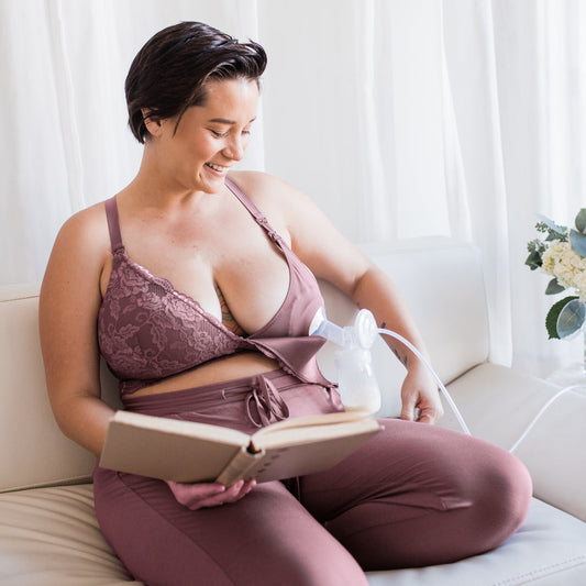 Lace Minimalist Hands-Free Pumping & Nursing Bra XS, 2XL