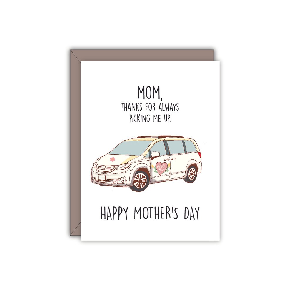 Minivan Mom Mother's Day Card