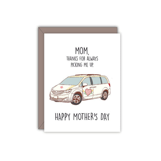 Minivan Mom Mother's Day Card