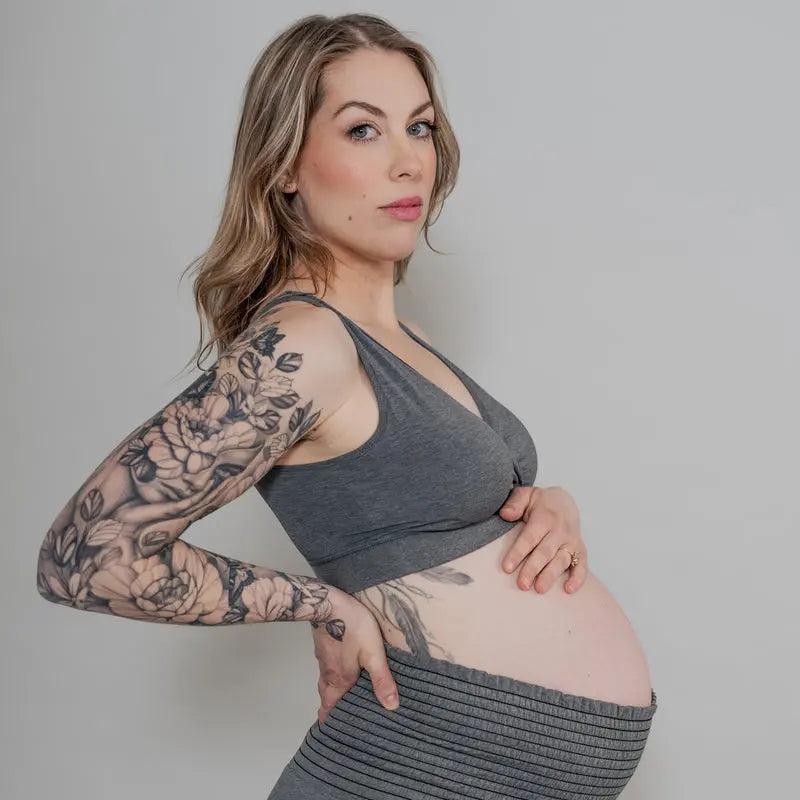 Nest Bump Nursing Bra in Charcoal