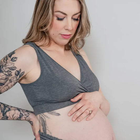 Nest Bump Nursing Bra in Charcoal