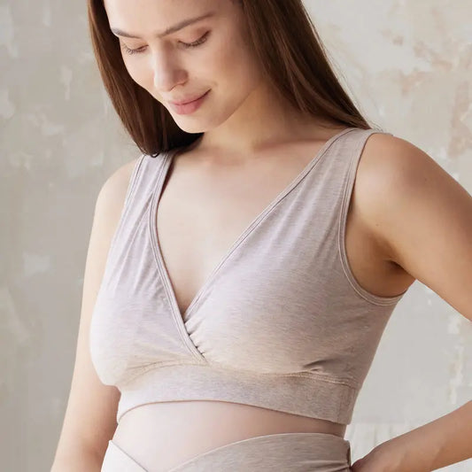 Nest Bump Nursing Bra in Warm Taupe