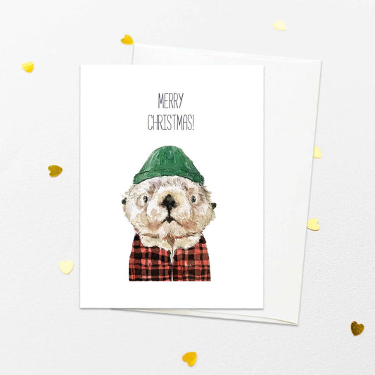 Beaver Christmas Card