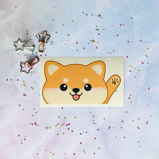 Shiba Inu Peeker Sticker