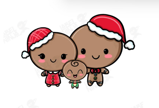 Gingerbread Family Sticker