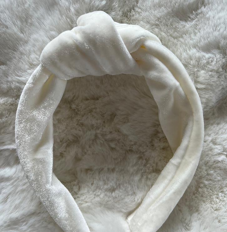 Velvet White Headband
