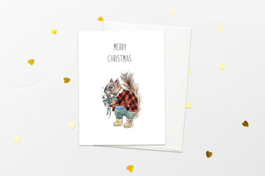 Squirrel Christmas Card