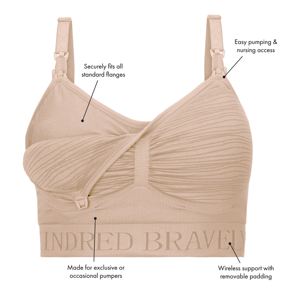 Sublime® Hands-Free Pumping & Nursing Bra in Black