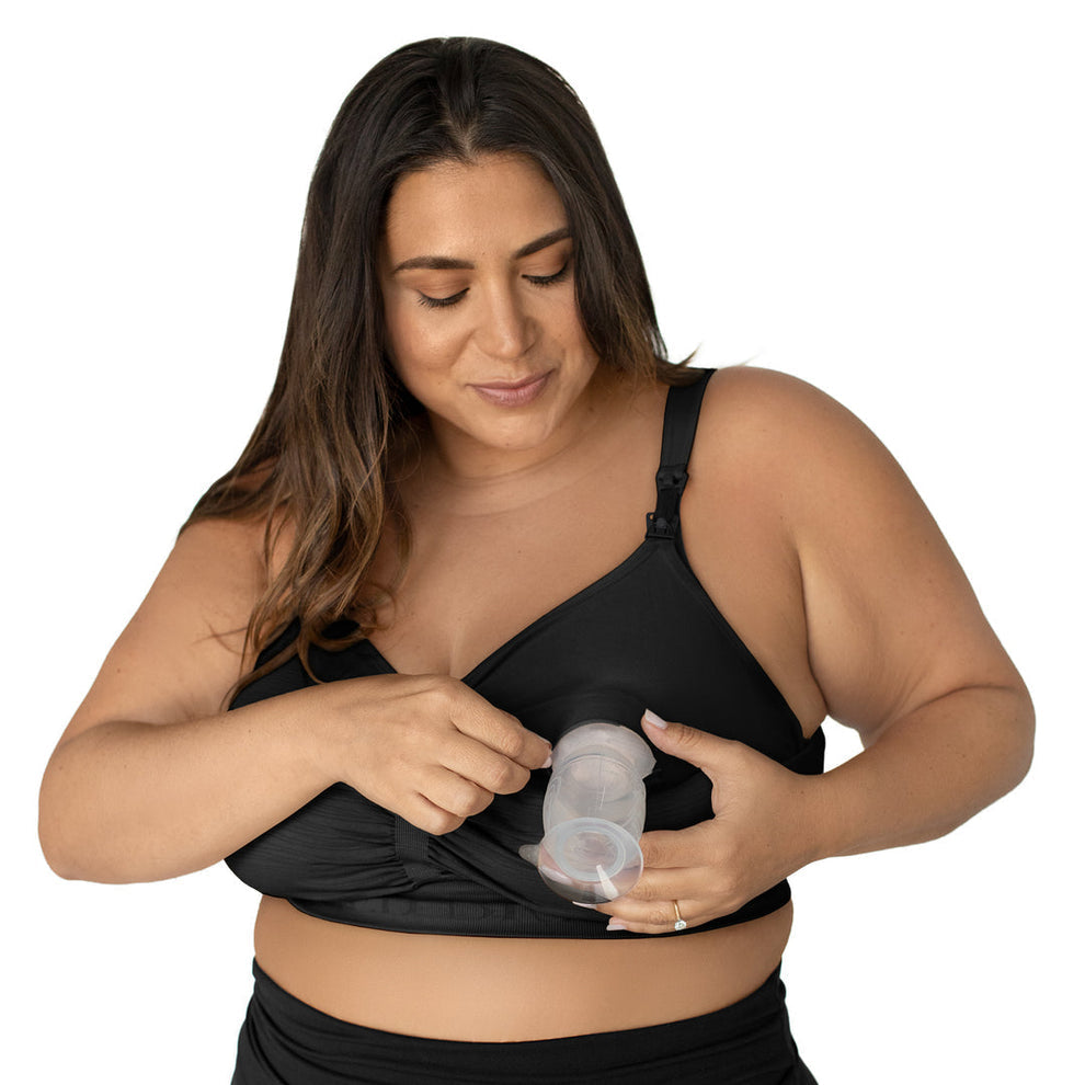 Sublime® Hands-Free Pumping & Nursing Bra in Black