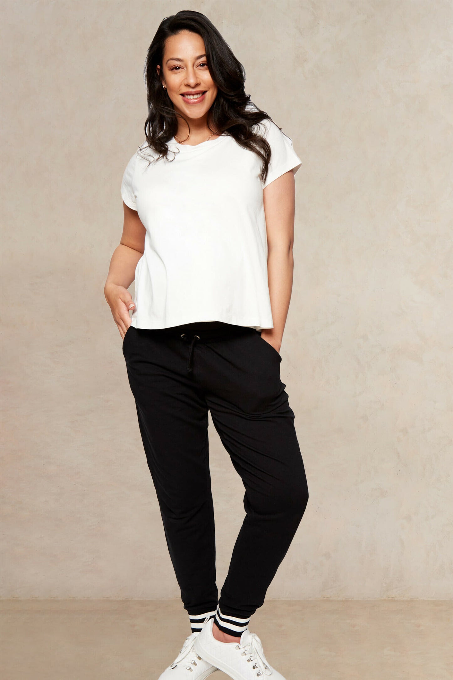 Betty Maternity Joggers in Black