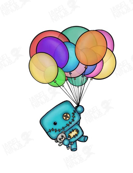 Monster Balloon Sticker