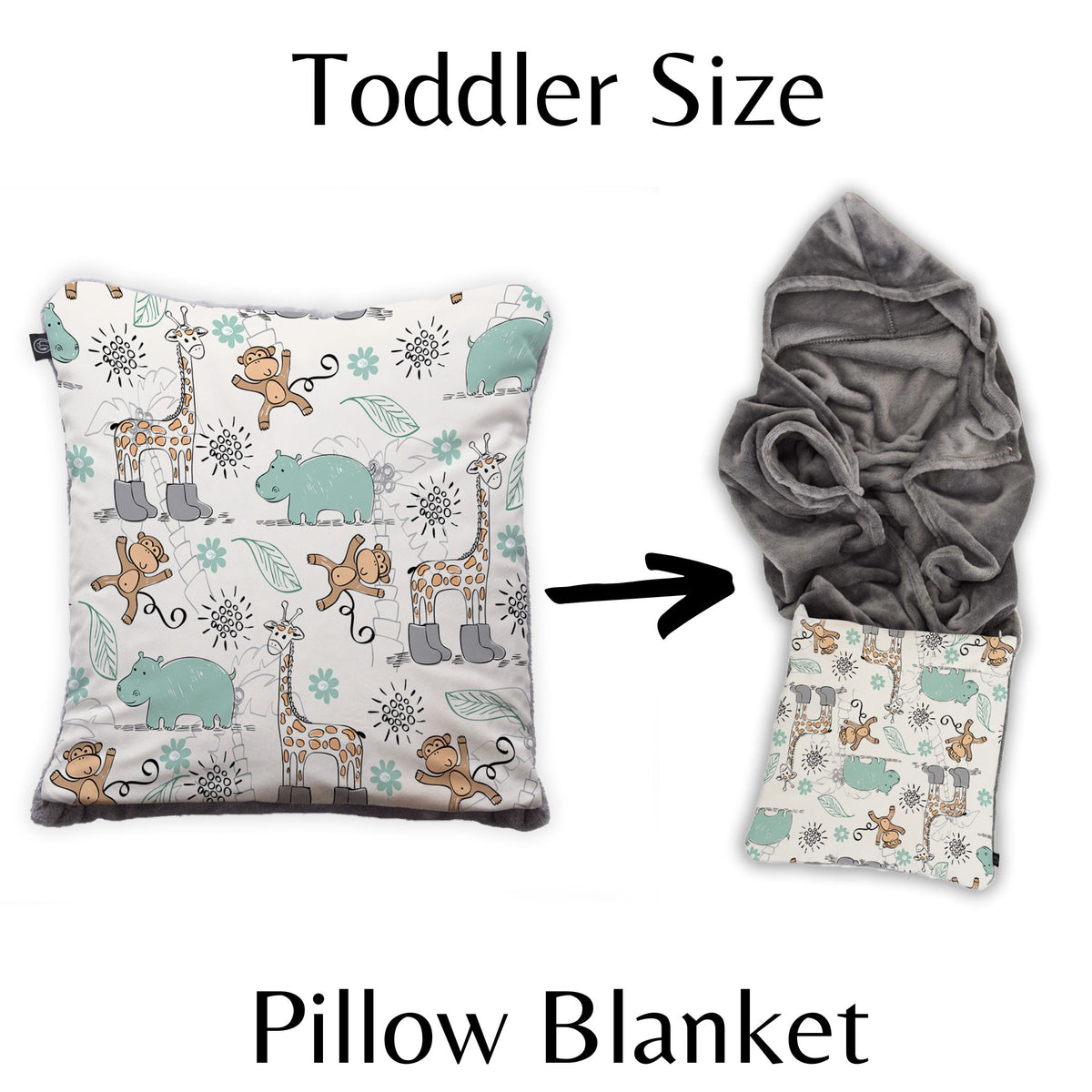 Zoo Toddler Cushion Blanket