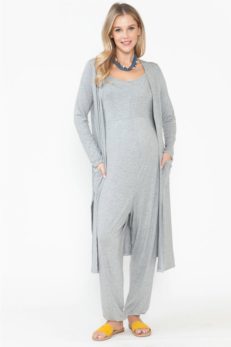 Grey jumpsuit womens on sale