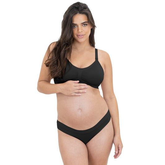 Grow with Me Maternity & Postpartum Thong in Black