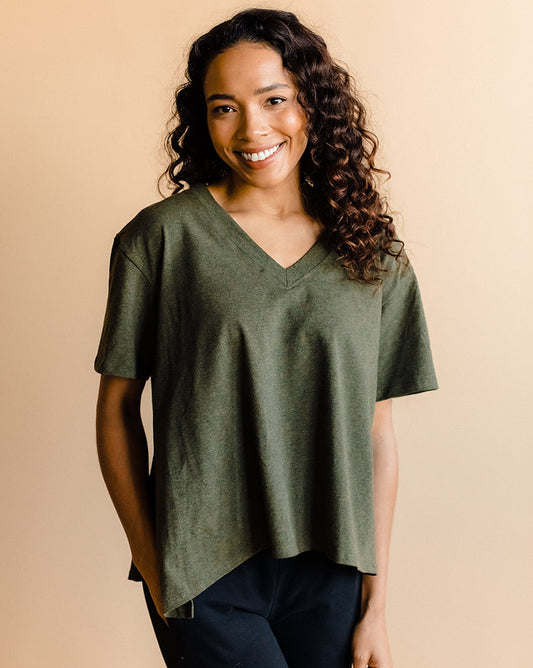 Organic Cotton Everyday Every Way V-Neck Tee
