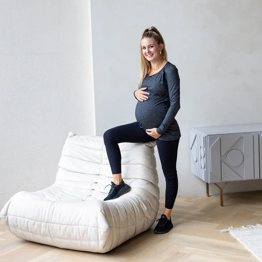 Emma Active Long Sleeve in Heathered Graphite Grey - Final Sale