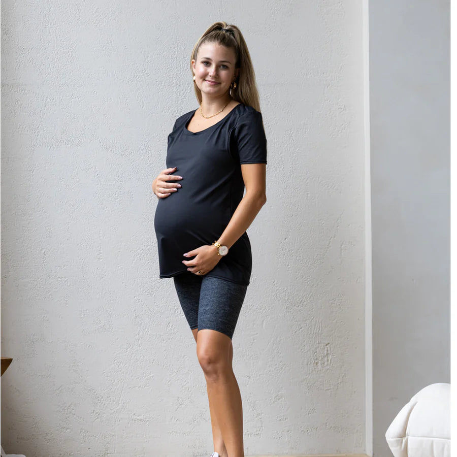 Emma Active Short Sleeve in Black - Final Sale