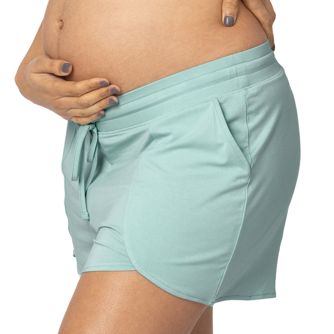 Bamboo Lounge Shorts in Dusty Blue Green