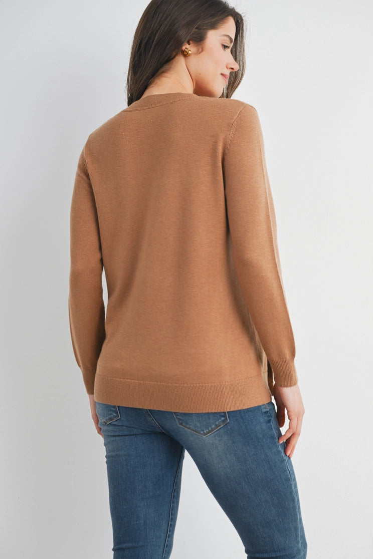 Avah Button Pullover Sweater