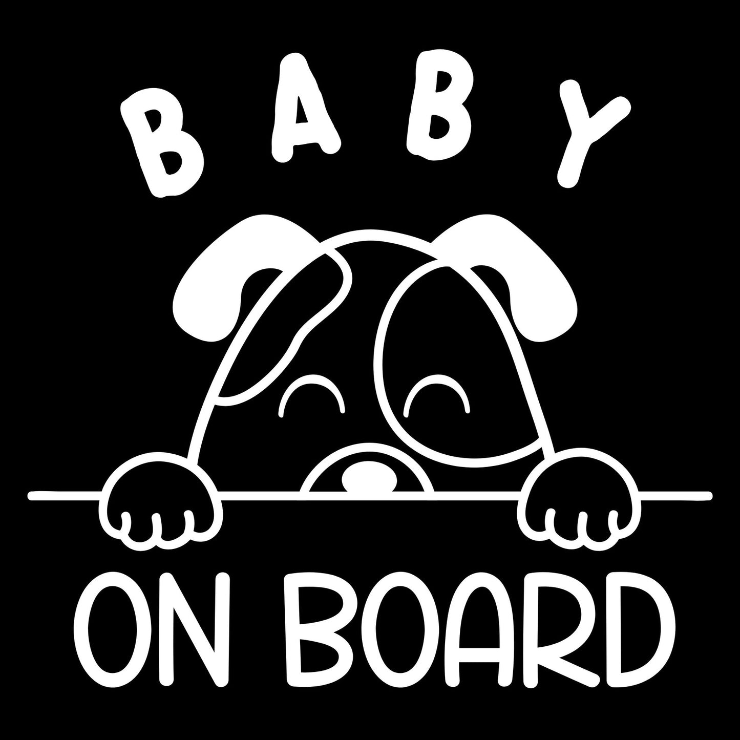 Peaking Dog Car Decal Sticker