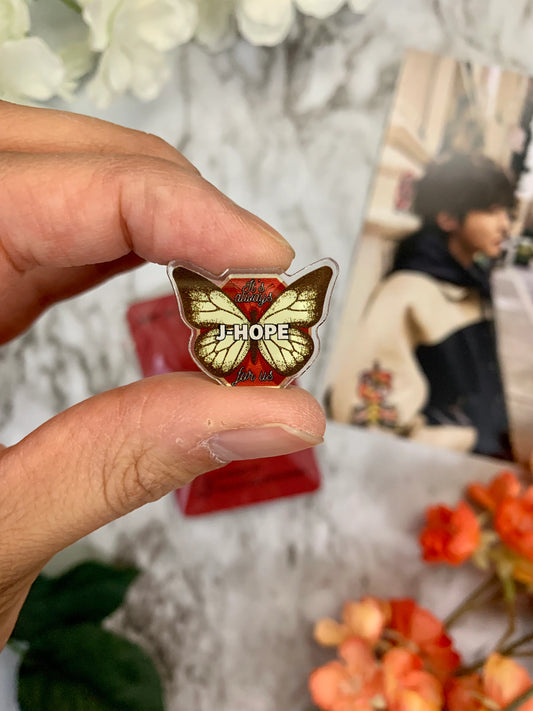 On The Street Butterfly Acrylic Pin