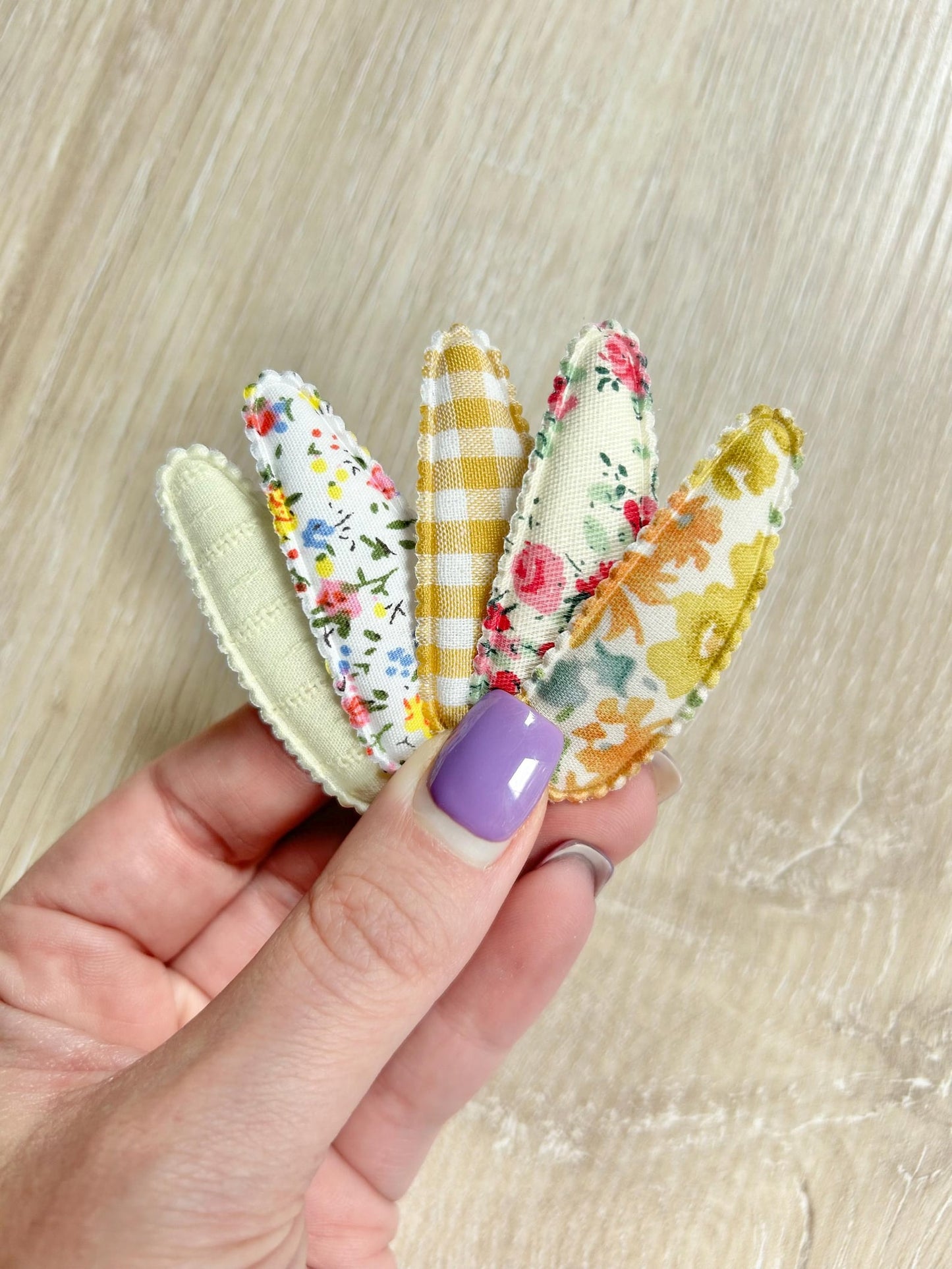 Fabric Linen Snap Clip Set of 2
