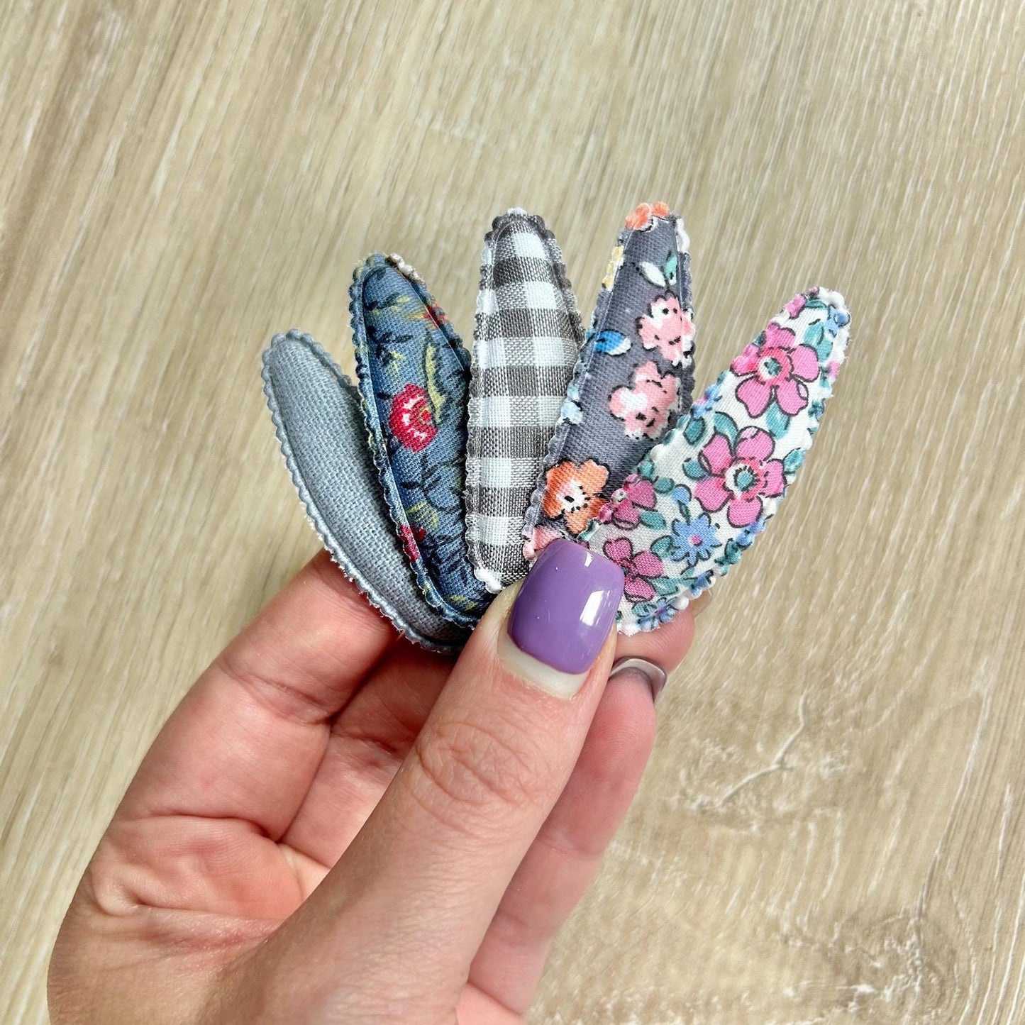Fabric Linen Snap Clip Set of 2