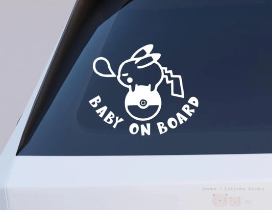 Baby Lightning Mouse on Board Car Decal