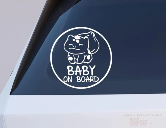 Baby Seed Dinosaur on Board Car Decal