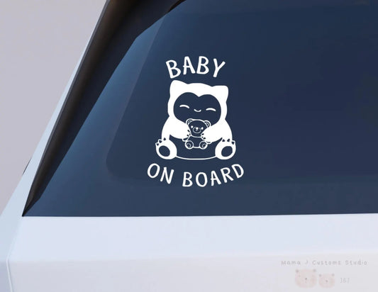Baby Sleeping Giant on Board Car Decal