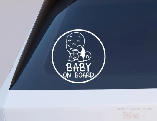 Baby Water Turtle on Board Car Decal
