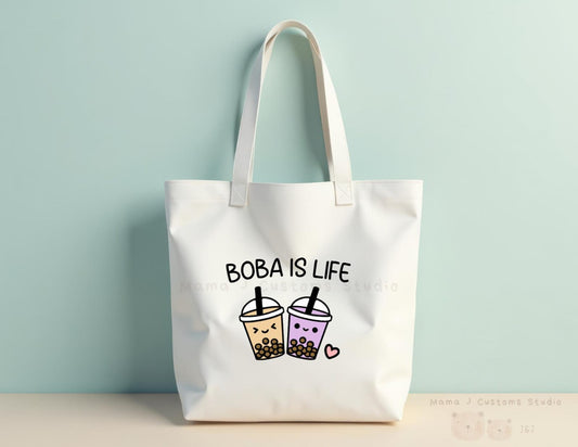 Boba is Life Canvas Tote Bag