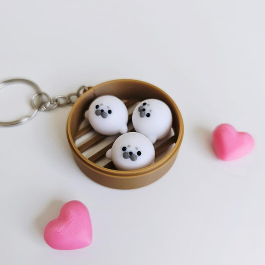 3D Steamer Seal Keychain