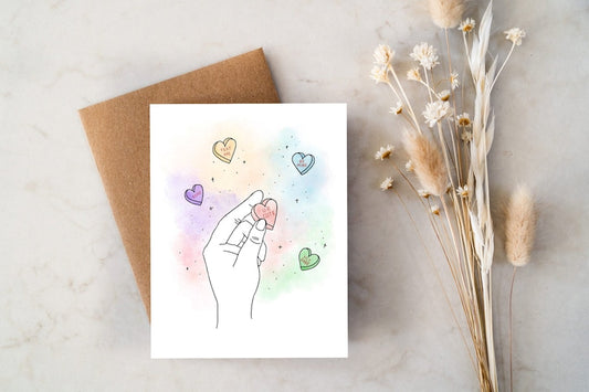 Candy Hearts Card