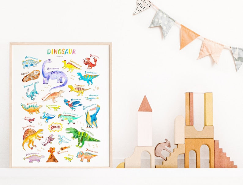 Dinosaur Alphabet Print