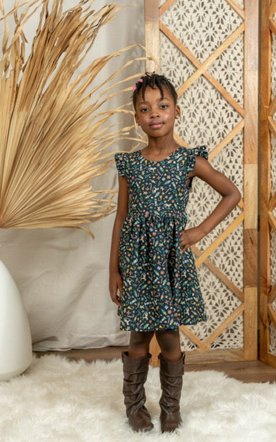 Ivory Dress in Black Nutcracker