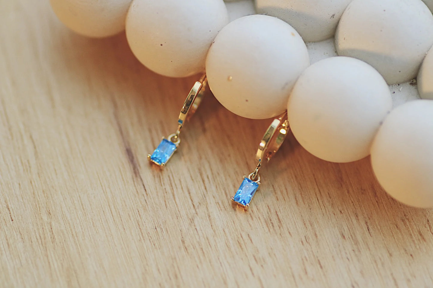 Gold Clara Huggies in Baby Blue