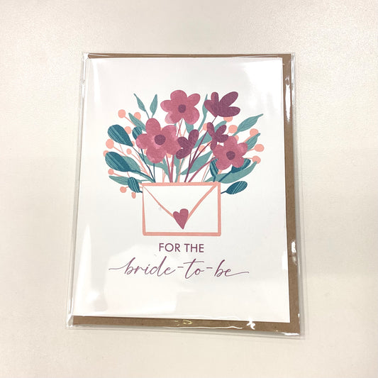 Flower Letter Bride-to-be Card