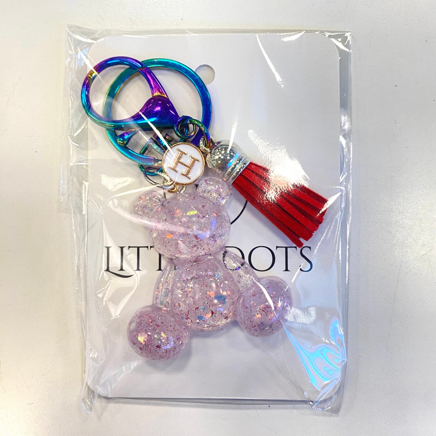 Bear Keychain with Initial