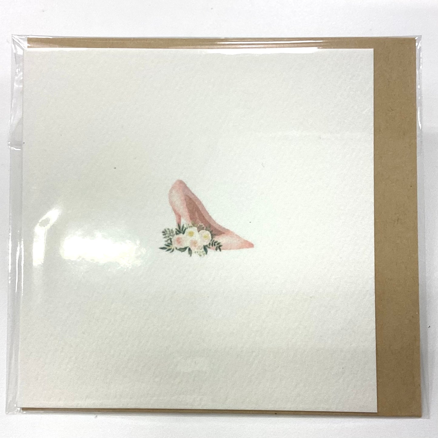 Bridal Pink Shoe Mini Card