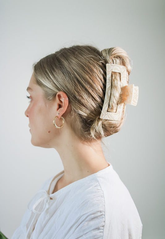 Haven XL Claw Clip in Cream