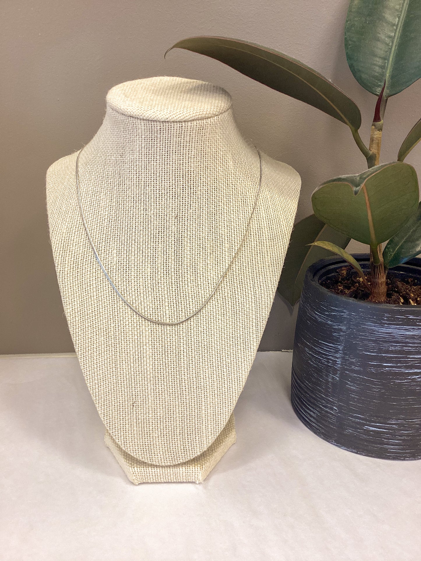 Flat Chain Necklace in Silver