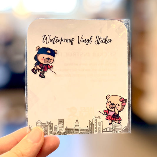 Bear Couple Sticker (2 Piece)