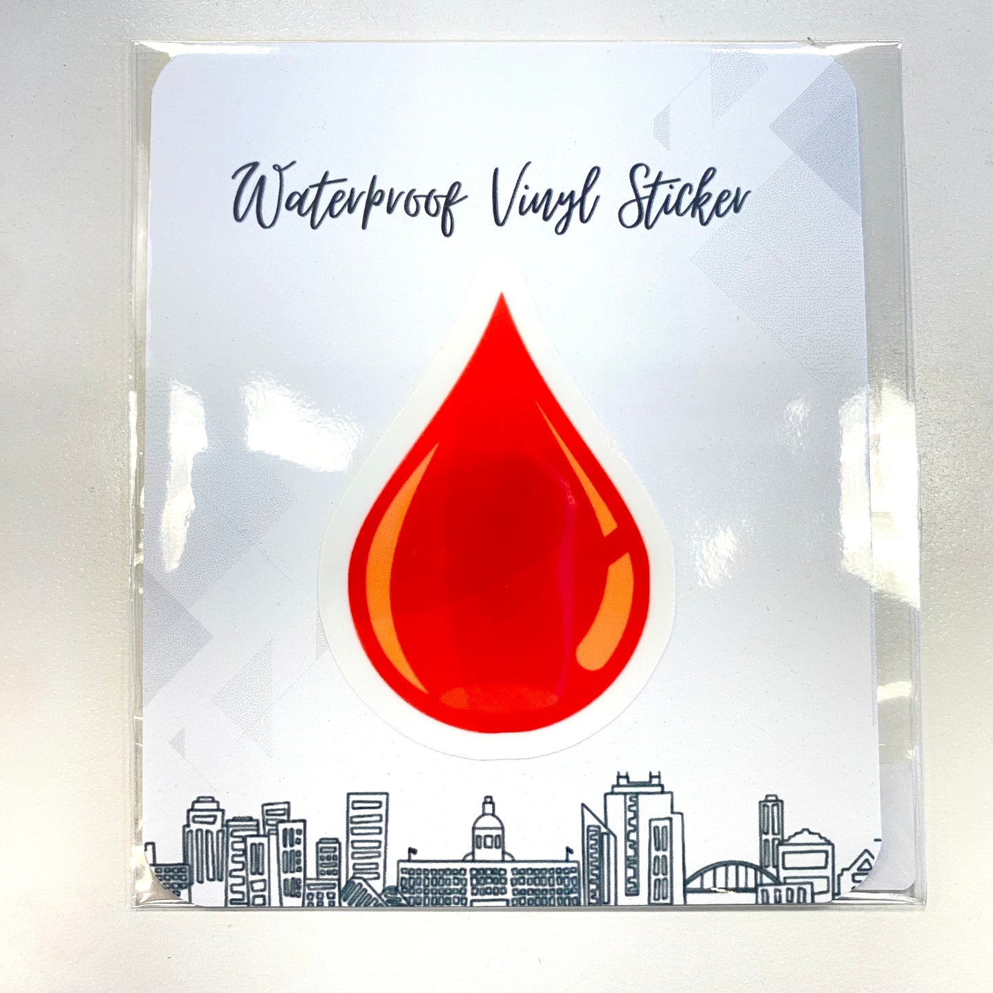 Orange Oil Drop Sticker