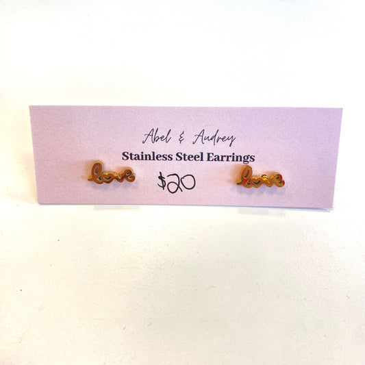 Love Stud Earrings