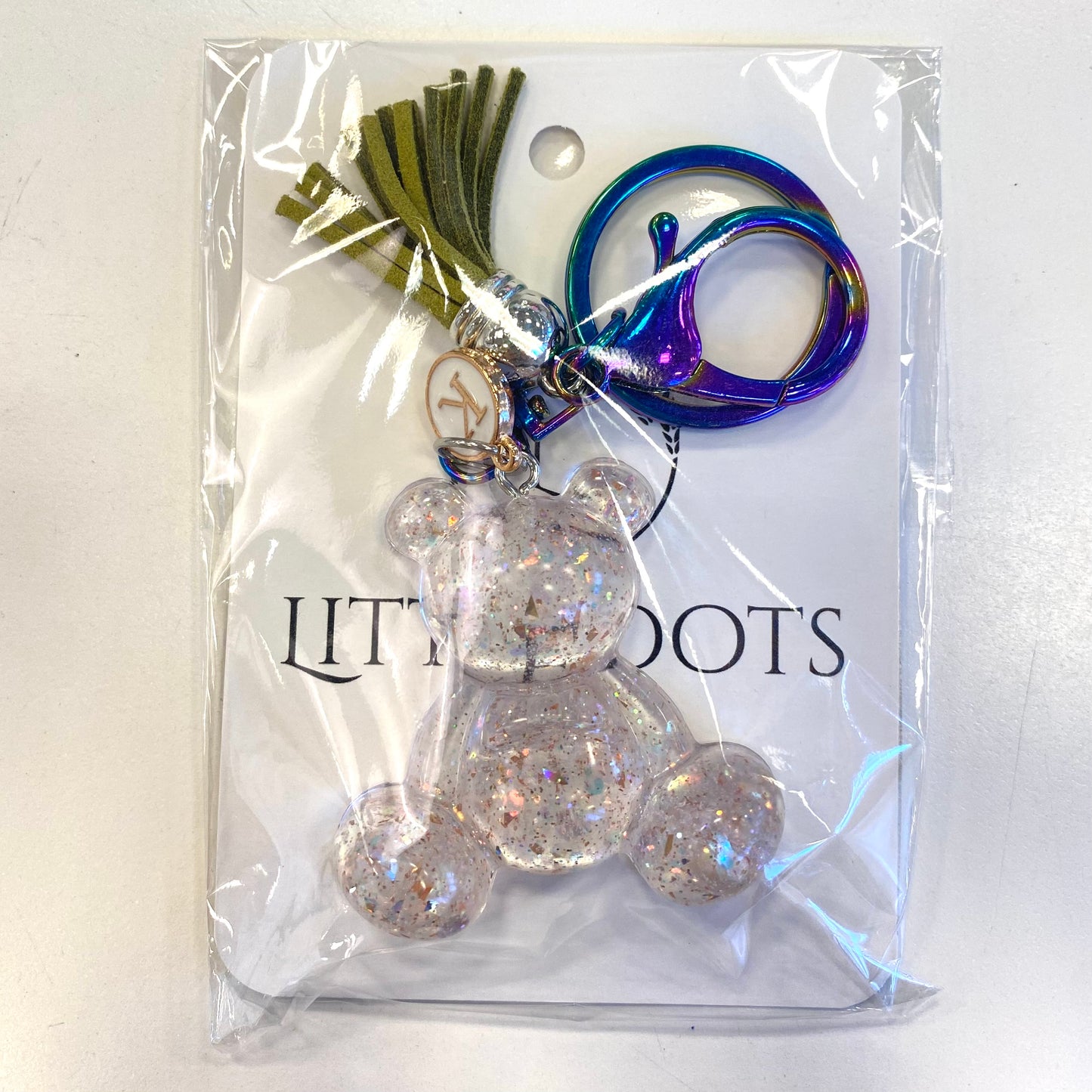 Bear Keychain with Initial