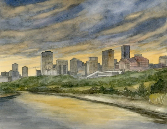 Edmonton City Skyline Framed Print