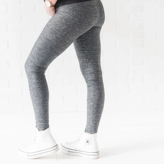 Lynx Leggings in Heathered Graphite Grey - Final Sale
