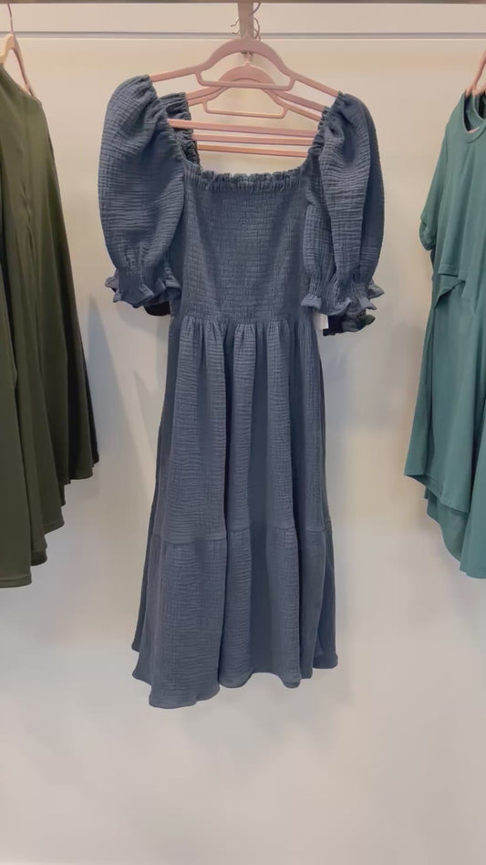 Annabelle Midi Dress in Navy